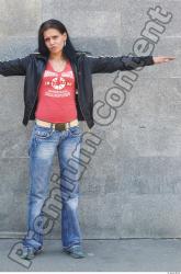 Whole Body Head Man Woman T poses Casual Slim Street photo references